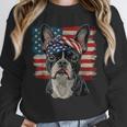 Boston Terrier Patriotic 4th Of July USA American Flag Unisex Sweatshirt, novelty gifts, funny gifts