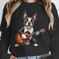 Boston Terrier Playing Guitar Boston Terrier Unisex Sweatshirt, novelty gifts, funny gifts