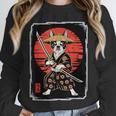 Boston Terrier Samurai Ninja Vintage Anime Japanese Ukiyo-e Unisex Sweatshirt, novelty gifts, funny gifts