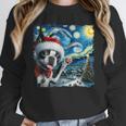 Boston Terrier Santa Starry Night Van Gogh Christmas Dog Men Women Kids Unisex Sweatshirt, novelty gifts, funny gifts
