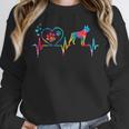 Boston Terrier Tie Dye Heartbeat Love Dog Men Women Unisex Sweatshirt, novelty gifts, funny gifts