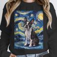Boston Terrier Van Gogh Starry Night Unisex Sweatshirt, novelty gifts, funny gifts