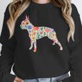 Boston Terrier Watercolor Flowers Unisex Sweatshirt, novelty gifts, funny gifts