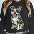 Camo Boston Terrier Pet Owner Camouflage Dog Lover Unisex Sweatshirt, novelty gifts, funny gifts