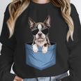 Cute Pocket Boston Terrier Lover Dog Mom Unisex Sweatshirt, novelty gifts, funny gifts