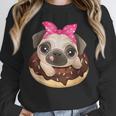 Cute Pug Shirt Donut Girls Dog Unisex Sweatshirt, novelty gifts, funny gifts