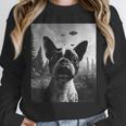 Dog Mom Dad Alien Selfie Boston Terrier UFO For Men Women Unisex Sweatshirt, novelty gifts, funny gifts