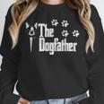 The Dogfather Boston Terrier Dog Dad Tshirt Idea Unisex Sweatshirt, novelty gifts, funny gifts