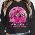 Ghost And Witch Boston Terrier Dog In October We Wear Pink Unisex Sweatshirt, novelty gifts, funny gifts