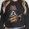 Guitar Shirt Boston Terrier Dog Playing Acoustic Guitar Unisex Sweatshirt, novelty gifts, funny gifts