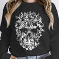 Halloween Costume Skull Boston Terrier Dog Lover Unisex Sweatshirt, novelty gifts, funny gifts