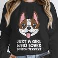 Just a Girl Who Loves Boston Terriers Unisex Sweatshirt, novelty gifts, funny gifts