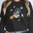 Kawaii Kids & Boys Astronaut Space Boston Terrier Dog Lover Unisex Sweatshirt, novelty gifts, funny gifts