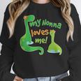 Kids My Nonna Loves Me Dinosaur Grandson Unisex Sweatshirt, novelty gifts, funny gifts