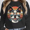 Retro Sunset Sunglasses Boston Terrier Boston Bull Bostie Unisex Sweatshirt, novelty gifts, funny gifts