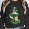 St Patrick's Day Leprechaun Boston Terrier Dog Shamrock For Men Women Kids Unisex Sweatshirt, novelty gifts, funny gifts