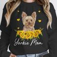 Sunflower Yorkie Mom Dog Lover Unisex Sweatshirt, novelty gifts, funny gifts
