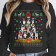 Ugly Sweater Christmas Tree Boston Terrier Dog Xmas Pajama Unisex Sweatshirt, novelty gifts, funny gifts