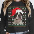 Ugly Xmas Sweater Santa Boston Terrier Dog Christmas For Men Women Kids Unisex Sweatshirt, novelty gifts, funny gifts