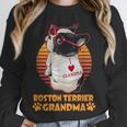 Vintage Boston Terrier Grandma Wear Sunglasses Dog Lover Men Women Girls Kids Unisex Sweatshirt, novelty gifts, funny gifts