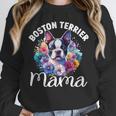 Watercolor Floral Boston Terrier Mama Dog Lover Mother's Day For Men Women Girls Kids Unisex Sweatshirt, novelty gifts, funny gifts