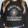 World's Best Boston Terrier Grandpa Dog Grandfather For Men Women Girls Kids Unisex Sweatshirt, novelty gifts, funny gifts