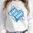 Bavarian Flag As Heart Blue Diamond Bavaria Unisex Sweatshirt, novelty gifts, funny gifts