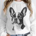 Boston Terrier Dog Motif Pet Illustration Boston Terrier For Men Women Kids Unisex Sweatshirt, novelty gifts, funny gifts