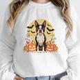 Boston Terrier Halloween Dog Lover Pumpkin Costume Unisex Sweatshirt, novelty gifts, funny gifts