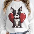 Boston Terrier Mom Dad Bostie Dog Lover Valentines Day Unisex Sweatshirt, novelty gifts, funny gifts