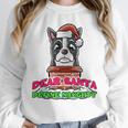 Boston Terrier Santa Claus Christmas Dog Unisex Sweatshirt, novelty gifts, funny gifts