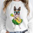 Hawaiian Boston Terrier Dog Pineapple Ukulele Summer For Men Women Girls Kids Unisex Sweatshirt, novelty gifts, funny gifts