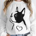 I Love My Boston Terrier Dog With Heart Unisex Sweatshirt, novelty gifts, funny gifts