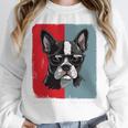Retro Boston Terrier Dog Lover Bostie Mom Dad Dog Owner Unisex Sweatshirt, novelty gifts, funny gifts