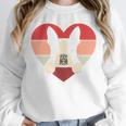 Retro Heart Boston Terrier Dog Vintage Valentine Unisex Sweatshirt, novelty gifts, funny gifts