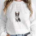 Ugly Xmas Sweater Style Boston Terrier Reindeer Christmas Unisex Sweatshirt, novelty gifts, funny gifts
