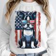 Vintage Boston Terrier Dog American US USA Flag Pets Dogs Unisex Sweatshirt, novelty gifts, funny gifts
