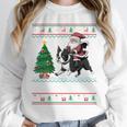 Xmas Tree Lighting Santa Riding Boston Terrier Christmas Unisex Sweatshirt, novelty gifts, funny gifts