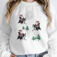 Xmas Tree Santa Riding Boston Terrier Christmas Unisex Sweatshirt, novelty gifts, funny gifts