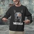 4th July Blue Heeler Dog Merica Patriotic USA Flag Cute Unisex Sweatshirt, gift for family, gift for coworker