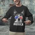 Boston Terrier 4th Of July Merica Men Women USA Flag Vintage Unisex Sweatshirt, Boston Terrier 4th Of July Sweatshirts, gift for family, gift for coworker