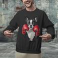 Boston Terrier Boxing Unisex Sweatshirt, gift for family, gift for coworker