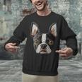Boston Terrier Cute Puppy Face Dog Lover Pet Owner Unisex Sweatshirt, gift for family, gift for coworker