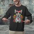 Boston Terrier Dia De Los Muertos Day Of The Dead Dog Skull For Men Women Kids Unisex Sweatshirt, gift for family, gift for coworker