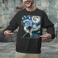 Boston Terrier Dog Art Van Gogh Starry Night Boston Terrier Unisex Sweatshirt, gift for family, gift for coworker