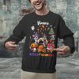 Boston Terrier Dog Christmas Happy Hallothankmas Halloween For Men Women Kids Unisex Sweatshirt, Boston Terrier Halloween Sweatshirts, Boston Terrier Christmas Sweatshirts, gift for family, gift for coworker