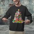 Boston Terrier Dog Christmas Tree Lights Xmas Pajama For Men Women Kids Unisex Sweatshirt, Boston Terrier Christmas Sweatshirts, gift for family, gift for coworker