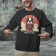Boston Terrier Dog Japanese Style Samurai Dogs Unisex Sweatshirt, gift for family, gift for coworker