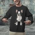 Boston Terrier Dog Motif Pet Art Boston Terrier For Men Women Kids Unisex Sweatshirt, gift for family, gift for coworker