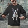Boston Terrier Dog Motif Pet Art Boston Terrier Men Women Kids Unisex Sweatshirt, gift for family, gift for coworker